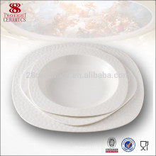 Guangzhou placa de sopa de cerámica de 8 pulgadas cuadrado moderno restaurante placas